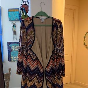Women’s Brown/blue top/ duster/jacket/sweater